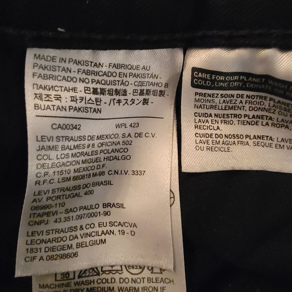 Levis Womens Black Cotton Blend Dark Wash‎ Pockets Cropped Jegging Jeans Size 27 - Picture 9 of 11